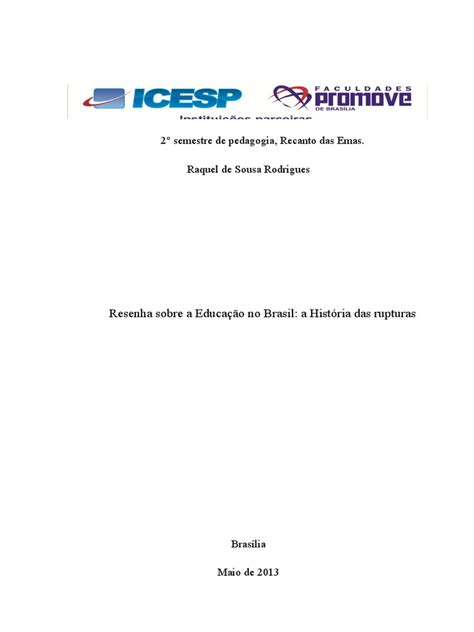 PDF RESENHA História Das Rupturas DOKUMEN TIPS