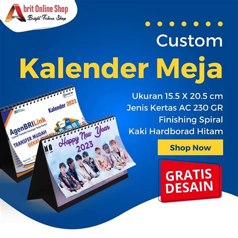 Jual KALENDER MEJA 2023 AESTHETIC KALENDER MEJA 2023 FULL CUSTOM