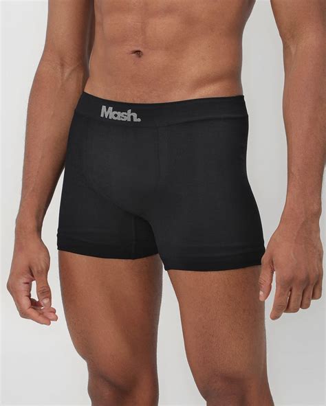 A Cueca Boxer C S Texturizado Preta Mash Vem Para Trazer