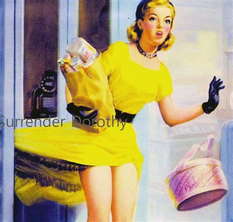 Pretty Blonde Shopper Loses Panties Vintage Pinup Girl Poster Print To Frame Mid Century