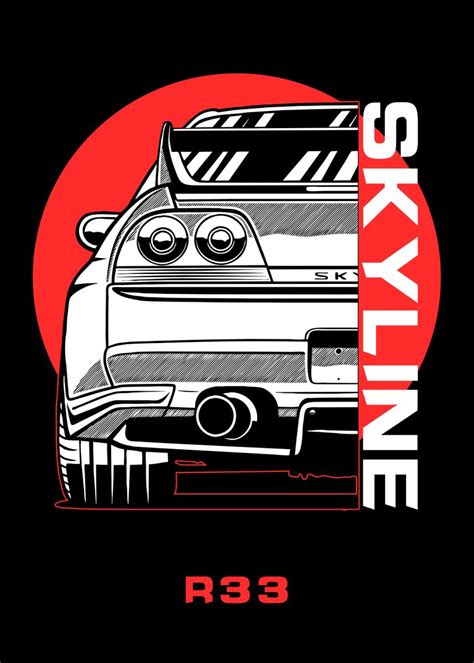 Nissan Skyline R33 Poster By Faissal Thomas Displate