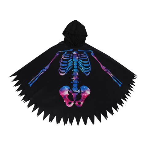 Halloween Costumes Skull Cape Skeleton Cloak Party Supplies Horror