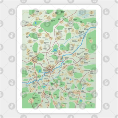 Midsomer Map Midsomer Murders Midsomer Murders Sticker Teepublic