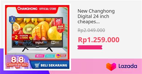 New Changhong Digital 24 Inch Termurah LED TV HD TV HDMI USB Movie