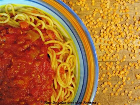 Sauce à Spaghetti Aux Lentilles Corail Recette Sauce à Spaghetti Aux Lentilles Corail