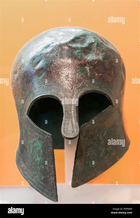 Greek Corinthian Bronze Helmet Seventh Hi Res Stock Photography And