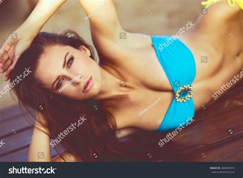 Portrait Sexy Fashion Model Wearing Bikini Stock Photo Shutterstock