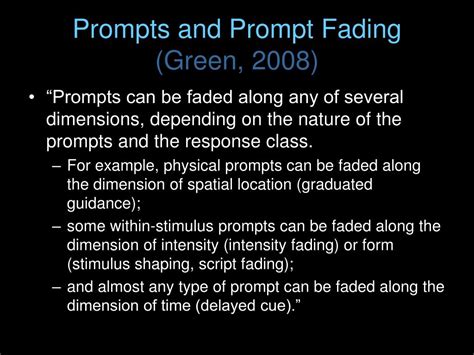 Ppt Prompts And Prompt Fading Powerpoint Presentation Free Download