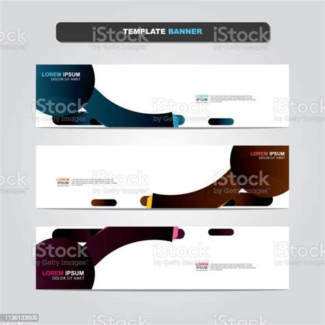 Vektor Abstrak Web Banner Desain Template Ilustrasi Stok Unduh Gambar