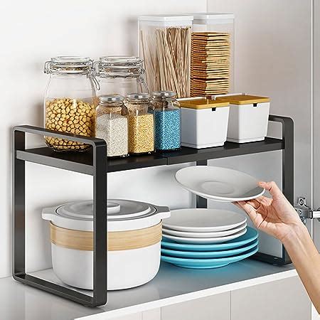 HAITRAL Shelf Insert In Kitchen Cupboard Expandable Stackable Organizer