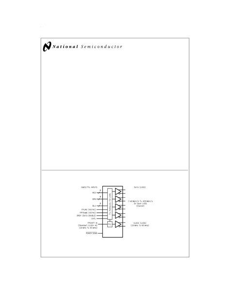 DS90C383AMTD Datasheet PDF Pinout 3 3V Programmable LVDS