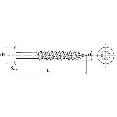 Vis de charpente tête plate large Inox A2 8 x 80 mm 623418X80