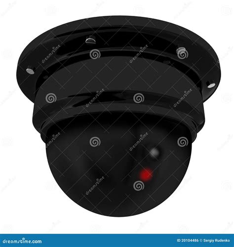 Security Camera Isolated On White Stock Illustration Illustration Of