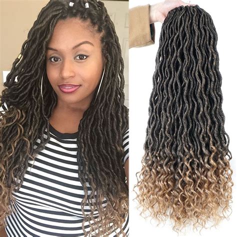 Beyond Beauty Faux Locs Curly Crochet Hair Extensions 2x Bohemian Mambo Crochet Braids Omb