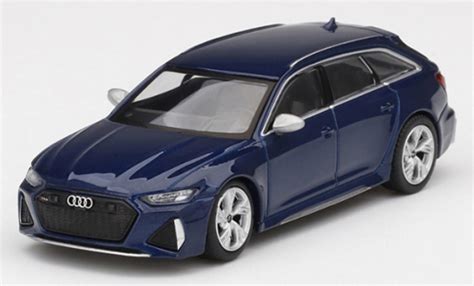 Miniature Audi RS6 1 64 Mini GT Avant C8 Metallic Dunkelbleue