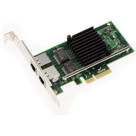 Carte Contrôleur Réseau 2 Ports Gigabit Ethernet Sur Port Pcie X4 Avec