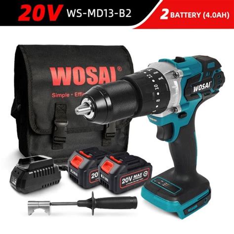 WOSAI 20V Brushless Electric Drill 20 Torque 115NM Cordless Screwdriver