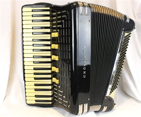 Black Excelsior Ooo Triple O Made In Usa Piano Accordion Lmmmh