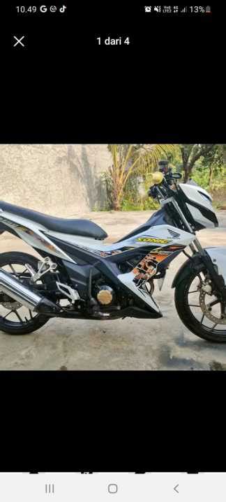 Striping Sticker Lis Standar Ori Motor Honda Sonic 150r Putih Honda