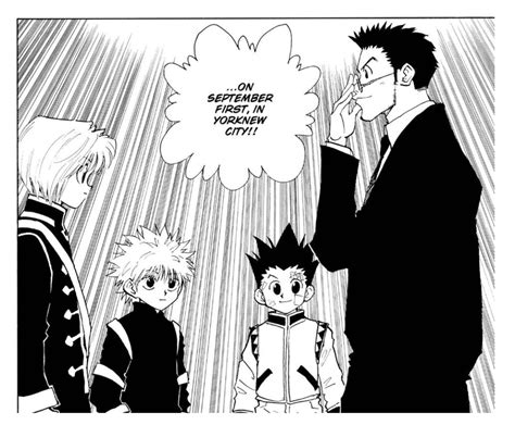 Manga Panel Of Hxh Featuring Kurapika Killua Gon And Leorio Gon