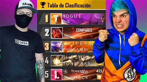 El Pvp Mas Esperado En Free Fire Vs Contra Top Globales Y