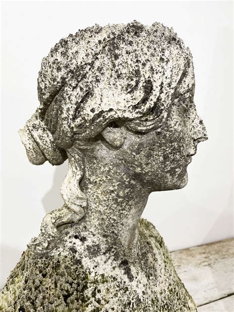 English 19th Plaster Bust Of A Lady Worn But Decorative Circa 1890 In Antique Plaster