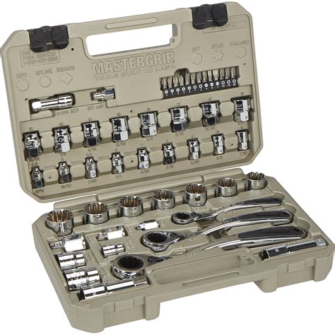 Mastergrip Universal Pass Thru Ratchet And Socket Set Pc Model