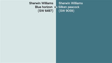 Sherwin Williams Blue Horizon Vs Silken Peacock Side By Side Comparison