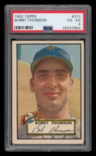 1952 Topps Set Break 313 Bobby Thomson PSA 4 VG EX EBay