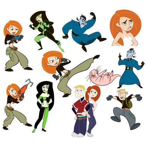 Kim Possible Png Bundle, Kim Possible Png Clipart Set, Rufus, Shego, Dr ...