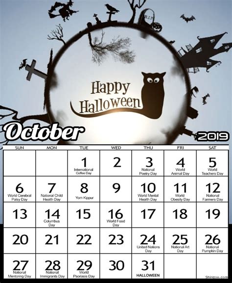 Free Printable Halloween Calendar Numbers | Month Calendar Printable