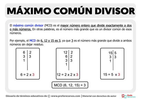 Qu Es El M Ximo N Divisor