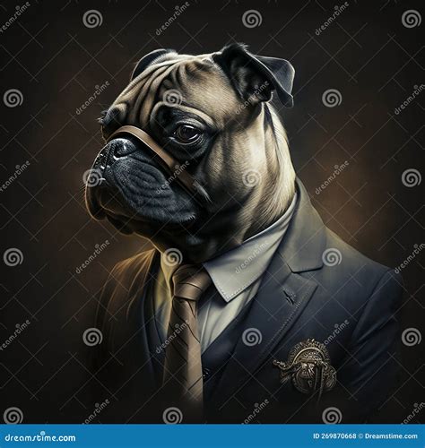 Dog formal business suit stock illustration. Illustration of corporate - 269870668