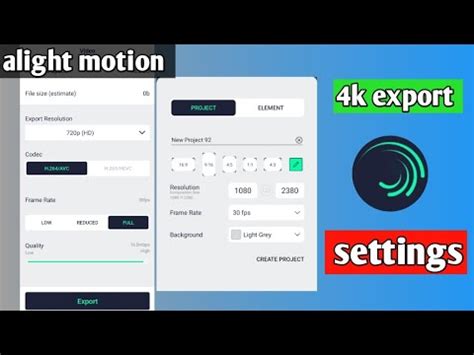 Alight Motion 4K Export Settings How To Export High Quality Video In