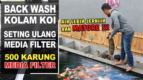 BACKWASH FILTER KOI DAN SUSUN MEDIA FILTER KOLAM KOI YouTube