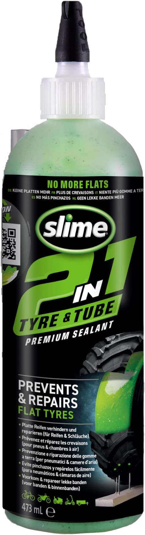 Slime 10193 51 2 In 1 Tyre And Tube Sealant Puncture Repair Sealant Premium Prevent And Repair