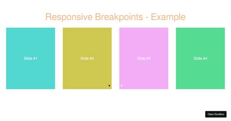 Responsive Breakpoints Example Codesandbox