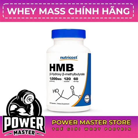 Nutricost HMB 1000mg Viên Uống Hỗ Trợ Chuyển Hóa Tổng Hợp Protein