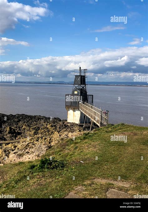 Portishead Point Lighthouse, Battery Ppont, Portishead, Somerset Stock ...