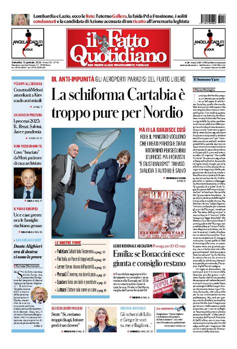 Domenica Gennaio Il Fatto Quotidiano