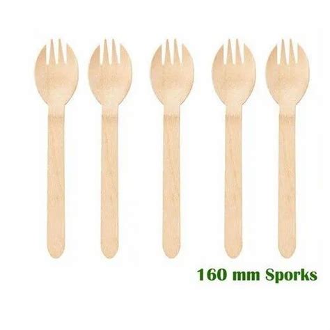 Bamboo 160 Mm Wooden Spork For Event And Party Supplies At Rs 1 20