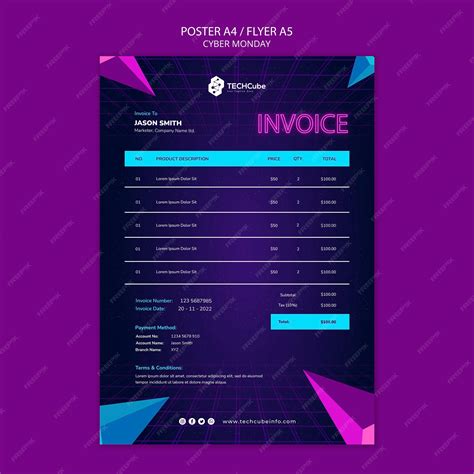 Free PSD | Cyber monday discount poster template