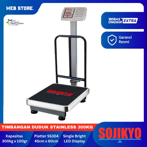 Jual Timbangan Duduk Lantai Digital SOJIKYO Stainless Steel Platform