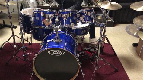 Pdp Blue Sparkle 7 Drums Cm Concept Maple Drum Set 247drums Video