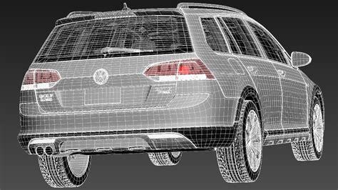 2015 Volkswagen Golf 3d Model