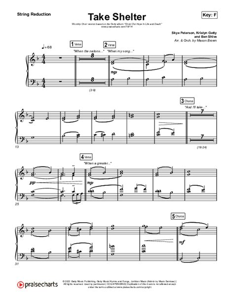 Take Shelter Worship Choir Sab String Reduction Sheet Music Pdf