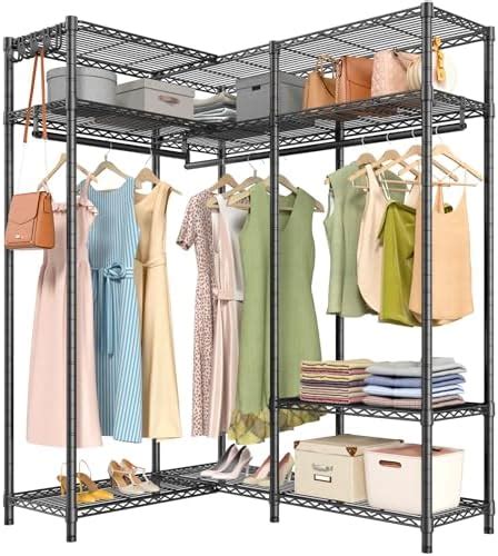 Tribesigns Corner Clothes Rack L Shaped Garment Rack With