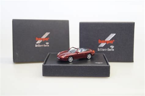 1 87 Herpa Brilliant Serie 101219 Porsche Cabrio Dkl Rot Met Neuw