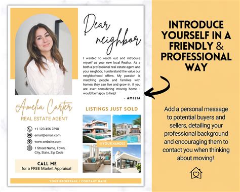 Realtor Introduction Letter Real Estate Agent Template New Etsy