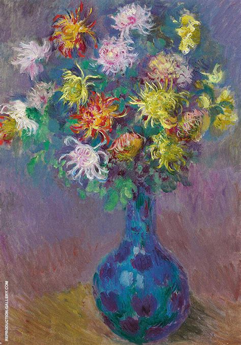 Chrysanthemums Painting By Claude Monet Art Reproduction Giclée Art